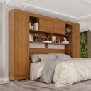 Ver imagem 1 de Guarda-roupa Casal Modulado Odin Premium com Pés 4 Portas Cinamomo - Pnr Móveis