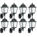 Ver imagem 1 de 8 Luminárias Decorativas de Parede 28x52cm Pretas Soberana Soquete E27 Arandelas Dital