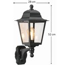 Ver imagem 3 de 8 Luminárias Decorativas de Parede 28x52cm Pretas Soberana Soquete E27 Arandelas Dital