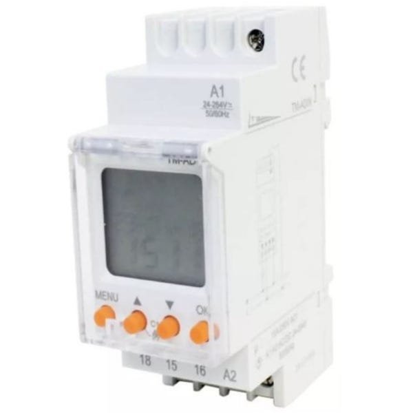 Temporizador Digital Programador Horário Timer Bivolt Din - 1