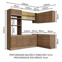 Ver imagem 4 de Armário de Cozinha Completa de Canto 399cm Rustic Glamy Madesa 02