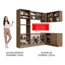 Ver imagem 6 de Armário de Cozinha Completa de Canto 399cm Rustic Glamy Madesa 02