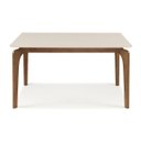 Ver imagem 1 de Mesa de Jantar 8 Lugares 2mx1m Cirrus Tampo com Vidro - Base Madeira Maciça - Off White