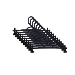 Kit com 25 Cabides de Plástico Preto com Presilhas – Ideal para Saias, Shorts e Camisetas - 1