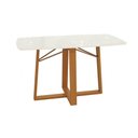 Ver imagem 1 de Mesa de Jantar Kappesberg em Madeira Maciça com Tampo de Vidro Off White 170cm
