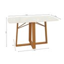 Ver imagem 2 de Mesa de Jantar Kappesberg em Madeira Maciça com Tampo de Vidro Off White 170cm