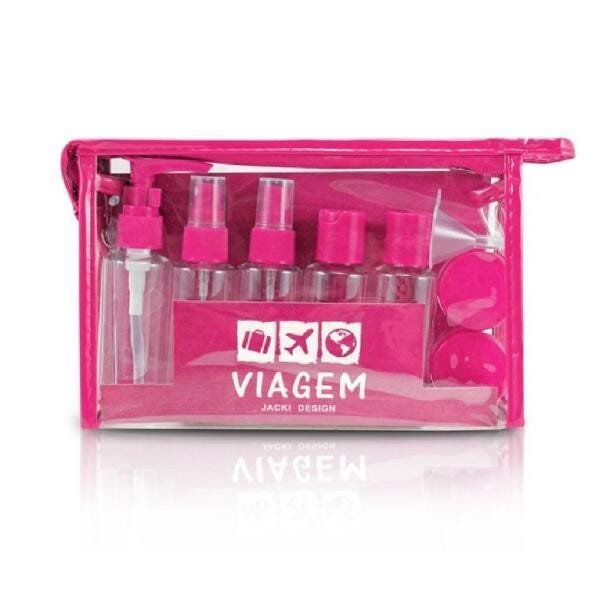 Kit Frascos Para Viagem Jacki Design 10 Peças Akm20901 Pink - 1