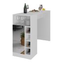Ver imagem 2 de Bancada Balcão/mesa de Cozinha com Adega 1 Porta e Espelho Multimóveis Mp2248