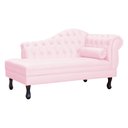 Ver imagem 1 de Recamier Divã Larissa Capitonê Lado Esquerdo Corino Cores - S.A Móveis - Rosa Bebê