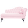 Recamier Divã Larissa Capitonê Lado Esquerdo Corino Cores - S.A Móveis - Rosa Bebê - 3