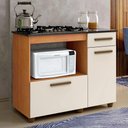 Ver imagem 2 de Kit Balcão para Cooktop Cozinha Kaiki Violeta Nature Off White com Fogão Cooktop Chef 4 Bocas Ultra