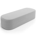 Ver imagem 2 de Cabeceira Cama Box Casal 160cm Lanna com Puff Recamier Doha W01 Bouclê Cinza - Lyam Decor