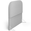Ver imagem 3 de Cabeceira Cama Box Casal 160cm Lanna com Puff Recamier Doha W01 Bouclê Cinza - Lyam Decor