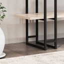 Ver imagem 3 de Aparador Industrial Prateleira Decoração Sala Escrivaninha Mesa Estudo Quarto Pérola/preto - Rpm