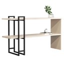 Ver imagem 1 de Aparador Industrial Prateleira Decoração Sala Escrivaninha Mesa Estudo Quarto Pérola/preto - Rpm