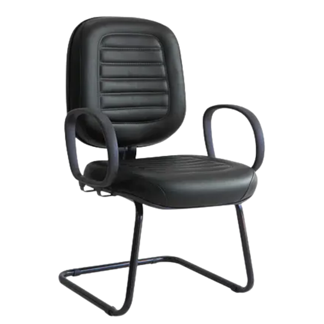 Conjunto de Cadeiras Presidente Alta Giratória Braço "7" + Cadeira Diretor Costurada Fixa Base "s" B