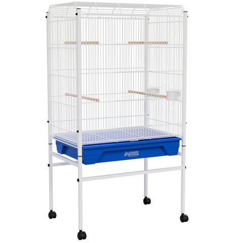 Viveiro Grande para Canário Periquito e Agaporni Malha Fina - Azul