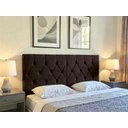 Ver imagem 1 de Cabeceira Estofada Cama de Casal Queen 1,60 X 55 Cm Modelo Paris Marrom