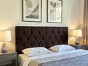 Ver imagem 1 de Cabeceira Estofada Cama de Casal Queen 1,60 X 55 Cm Modelo Paris Marrom