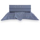 Ver imagem 3 de Jogo de Cama Queen 300 Fios Bordado Gaivota - Casa k Azul/Branco