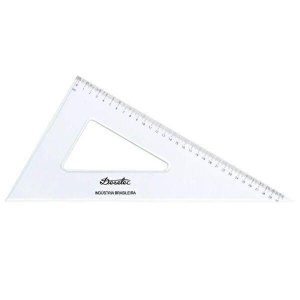 Esquadro Acrílico Trident 60° 37cm com Escala 1637
