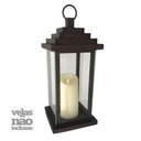 Ver imagem 5 de Lanterna de Chão Artesanal Branca Media Decorativa Libertas Rosas Lanterna Rustica Verniz