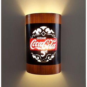 Luminária Arandela de parede Bar Coca Cola