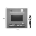 Ver imagem 2 de Home P/ Tv até 100 Pol Modular 3.0 Ripado C/ 3 Porta. 1 Prat. 2,97x2,50cm Tauari/gris Fosco - Linea
