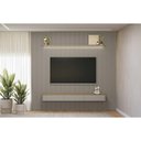 Ver imagem 1 de Home P/ Tv até 100 Pol Modular 3.0 Ripado C/ 3 Porta. 1 Prat. 2,97x2,50cm Tauari/gris Fosco - Linea