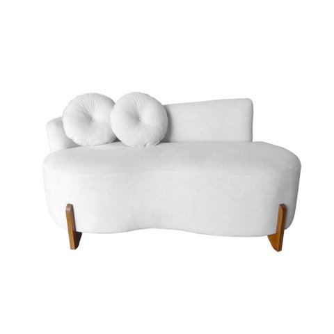 Namoradeira Lounge Bouclé com 2 Almofadas 150 Cm ? Design Moderno e Confortável