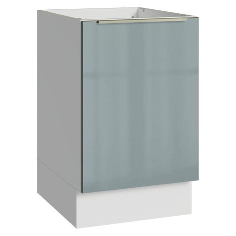 Balcão de Cozinha 50 Cm 1 Porta (sem Tampo) Branco/cinza Lux Madesa Branco/cinza