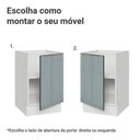 Ver imagem 4 de Balcão de Cozinha 50 Cm 1 Porta (sem Tampo) Branco/cinza Lux Madesa Branco/cinza
