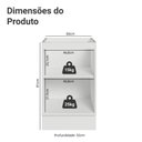 Ver imagem 2 de Balcão de Cozinha 50 Cm 1 Porta (sem Tampo) Branco/cinza Lux Madesa Branco/cinza
