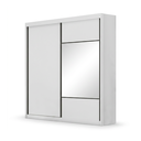 Ver imagem 3 de Guarda Roupa Casal com Espelho 100% MDF 2 Portas de Correr e 6 Gavetas Trieste Branco
