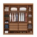 Ver imagem 5 de Guarda Roupa Casal com Espelho 100% MDF 2 Portas de Correr e 6 Gavetas Trieste Branco