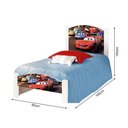Ver imagem 4 de Cama de Criança Solteiro Infantil Adesivada Carros com Grade de Proteção
