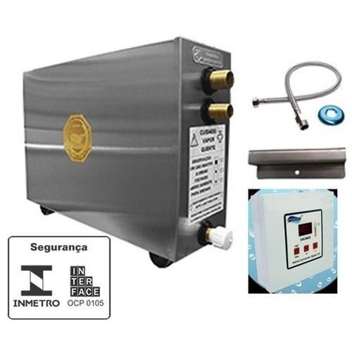 Sauna Vapor Elétrica 12kw Trifasico 220v + Comando Digital Impercap - 1