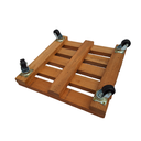Ver imagem 3 de Suporte Vaso Quadrado 28cm Roda Preta Mogno