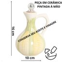 Ver imagem 3 de Porta Azeite Galheteiro Vinagre Cerâmica Casa Dami Decor Porta Azeite Galheteiro Vinagreiro Azeiteir