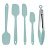 Kit Espátulas Silicone Profissional Com Pegador Inox Verde - 1