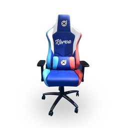Cadeira Gamer Dazz Nations Coreia Do Sul com Apoio de Braços/Branco/Vermelho - 1