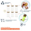 Ver imagem 3 de Jogo de 6 Potes Herméticos de Vidro Tampa de Bambu - 250 ml