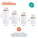 Ver imagem 2 de Potes de Manti Quad 800/1100/1400/1900 com Tampa Bambu - 4 Peças