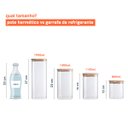 Ver imagem 3 de Potes de Manti Quad 800/1100/1400/1900 com Tampa Bambu - 4 Peças