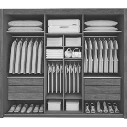 Guarda Roupa Casal Ripado 3 Portas 6 Gavetas - Pacioli Sky - Móveis Bettio - 2