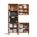 Ver imagem 3 de Armário de Cozinha Celeste com Torre Quente 150 Cm 8 Portas Cinamomo/platina