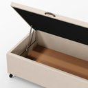 Ver imagem 6 de Base para Cama Box Baú Solteiro 88x188cm Hit I02 Suede Bege - Mpozenato