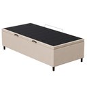 Ver imagem 1 de Base para Cama Box Baú Solteiro 88x188cm Hit I02 Suede Bege - Mpozenato