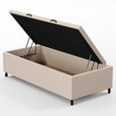 Ver imagem 3 de Base para Cama Box Baú Solteiro 88x188cm Hit I02 Suede Bege - Mpozenato
