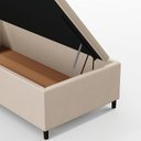 Ver imagem 5 de Base para Cama Box Baú Solteiro 88x188cm Hit I02 Suede Bege - Mpozenato